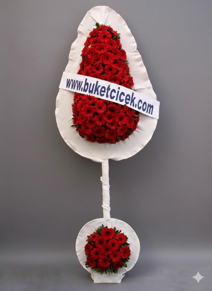 Tek Renk Kırmızı İkili Düğün Sepeti