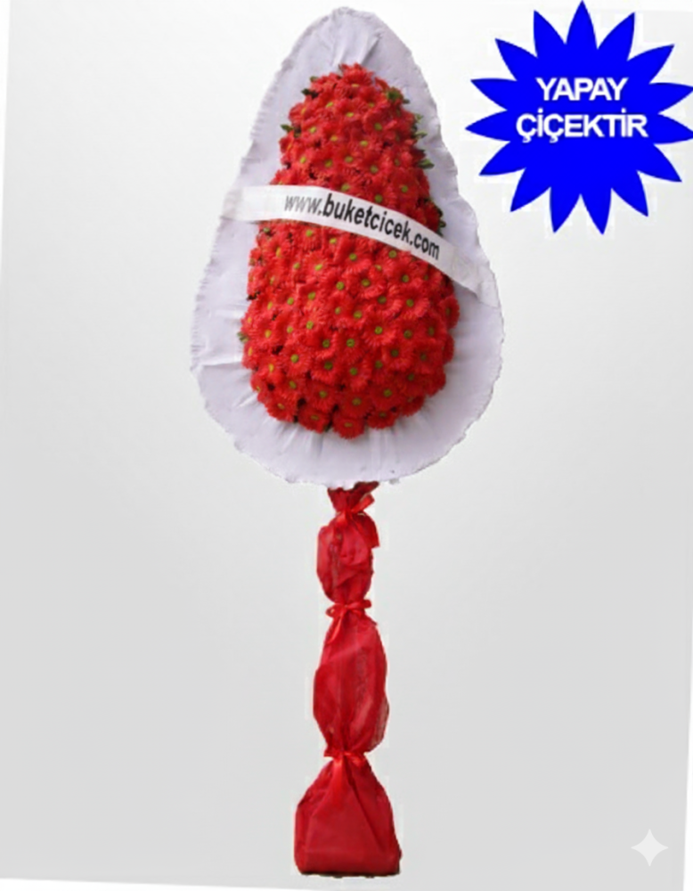 Kırmızı Yapay Düğün Çiçeği